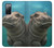 S3871 かわいい赤ちゃんカバ カバ Cute Baby Hippo Hippopotamus Samsung Galaxy S20 FE バックケース、フリップケース・カバー