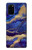 S3906 ネイビー ブルー パープル マーブル Navy Blue Purple Marble Samsung Galaxy S20 Plus, Galaxy S20+ バックケース、フリップケース・カバー