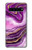 S3896 紫色の大理石の金の筋 Purple Marble Gold Streaks Samsung Galaxy S10 5G バックケース、フリップケース・カバー