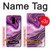 S3896 紫色の大理石の金の筋 Purple Marble Gold Streaks Samsung Galaxy S9 バックケース、フリップケース・カバー