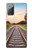 S3866 鉄道直線線路 Railway Straight Train Track Samsung Galaxy Note 20 バックケース、フリップケース・カバー