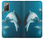 S3878 イルカ Dolphin Samsung Galaxy Note 20 バックケース、フリップケース・カバー