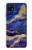 S3906 ネイビー ブルー パープル マーブル Navy Blue Purple Marble Samsung Galaxy A22 5G バックケース、フリップケース・カバー