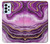 S3896 紫色の大理石の金の筋 Purple Marble Gold Streaks Samsung Galaxy A23 バックケース、フリップケース・カバー