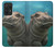 S3871 かわいい赤ちゃんカバ カバ Cute Baby Hippo Hippopotamus Samsung Galaxy A52s 5G バックケース、フリップケース・カバー
