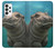 S3871 かわいい赤ちゃんカバ カバ Cute Baby Hippo Hippopotamus Samsung Galaxy A73 5G バックケース、フリップケース・カバー