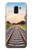 S3866 鉄道直線線路 Railway Straight Train Track Samsung Galaxy J6 (2018) バックケース、フリップケース・カバー