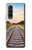 S3866 鉄道直線線路 Railway Straight Train Track Samsung Galaxy Z Fold 3 5G バックケース、フリップケース・カバー