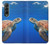 S3898 ウミガメ Sea Turtle Samsung Galaxy Z Fold 3 5G バックケース、フリップケース・カバー