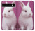 S3870 かわいい赤ちゃんバニー Cute Baby Bunny Google Pixel 6a バックケース、フリップケース・カバー