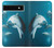 S3878 イルカ Dolphin Google Pixel 6a バックケース、フリップケース・カバー