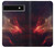 S3897 赤い星雲の宇宙 Red Nebula Space Google Pixel 6a バックケース、フリップケース・カバー
