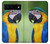 S3888 コンゴウインコの顔の鳥 Macaw Face Bird Google Pixel 6 バックケース、フリップケース・カバー