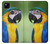 S3888 コンゴウインコの顔の鳥 Macaw Face Bird Google Pixel 4a バックケース、フリップケース・カバー