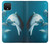S3878 イルカ Dolphin Google Pixel 4 バックケース、フリップケース・カバー