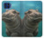 S3871 かわいい赤ちゃんカバ カバ Cute Baby Hippo Hippopotamus Motorola One 5G バックケース、フリップケース・カバー