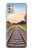 S3866 鉄道直線線路 Railway Straight Train Track Motorola Moto G Stylus (2021) バックケース、フリップケース・カバー
