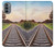 S3866 鉄道直線線路 Railway Straight Train Track Motorola Moto G31 バックケース、フリップケース・カバー
