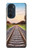 S3866 鉄道直線線路 Railway Straight Train Track Motorola Edge 30 Pro バックケース、フリップケース・カバー