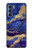 S3906 ネイビー ブルー パープル マーブル Navy Blue Purple Marble Motorola Edge S30 バックケース、フリップケース・カバー