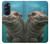 S3871 かわいい赤ちゃんカバ カバ Cute Baby Hippo Hippopotamus Motorola Edge X30 バックケース、フリップケース・カバー