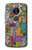 S3879 レトロな音楽の落書き Retro Music Doodle Motorola Moto E5 Plus バックケース、フリップケース・カバー