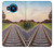 S3866 鉄道直線線路 Railway Straight Train Track Nokia 8.3 5G バックケース、フリップケース・カバー