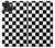 S1611 チェッカーボード Black and White Check Chess Board iPhone 14 バックケース、フリップケース・カバー