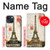 S2108 エッフェル塔パリポストカード Eiffel Tower Paris Postcard iPhone 14 バックケース、フリップケース・カバー