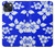 S2244 ハワイのハイビスカス青柄 Hawaiian Hibiscus Blue Pattern iPhone 14 バックケース、フリップケース・カバー