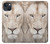 S2399 ホワイトライオンの顔 White Lion Face iPhone 14 バックケース、フリップケース・カバー
