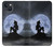 S2668 マーメイドシルエット月の夜 Mermaid Silhouette Moon Night iPhone 14 バックケース、フリップケース・カバー