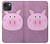 S3269 豚の漫画 Pig Cartoon iPhone 14 バックケース、フリップケース・カバー