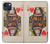 S3429 クイーンハートカード Queen Hearts Card iPhone 14 バックケース、フリップケース・カバー