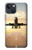 S3837 飛行機離陸日の出 Airplane Take off Sunrise iPhone 14 バックケース、フリップケース・カバー