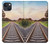 S3866 鉄道直線線路 Railway Straight Train Track iPhone 14 バックケース、フリップケース・カバー