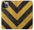 S2231 黄色と黒のラインハザードストライプ Yellow and Black Line Hazard Striped iPhone 14 Pro バックケース、フリップケース・カバー