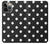 S2299 黒い水玉 Black Polka Dots iPhone 14 Pro バックケース、フリップケース・カバー