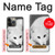 S2569 ホワイト北極キツネ White Arctic Fox iPhone 14 Pro バックケース、フリップケース・カバー