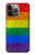 S2683 レインボーフラッグ プライド旗 Rainbow LGBT Pride Flag iPhone 14 Pro バックケース、フリップケース・カバー