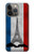 S2859 ヴィンテージフランスの旗エッフェル塔 Vintage France Flag Eiffel Tower iPhone 14 Pro バックケース、フリップケース・カバー
