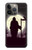 S3262 恐るべき 夜の月 墓地 Grim Reaper Night Moon Cemetery iPhone 14 Pro バックケース、フリップケース・カバー