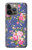 S3265 ヴィンテージ花柄 Vintage Flower Pattern iPhone 14 Pro バックケース、フリップケース・カバー