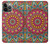 S3694 ヒッピーアートパターン Hippie Art Pattern iPhone 14 Pro バックケース、フリップケース・カバー