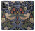 S3791 ウィリアムモリスストロベリーシーフ生地 William Morris Strawberry Thief Fabric iPhone 14 Pro バックケース、フリップケース・カバー