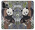 S3793 かわいい赤ちゃん雪パンダのペイント Cute Baby Panda Snow Painting iPhone 14 Pro バックケース、フリップケース・カバー