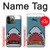 S3825 漫画のサメの海のダイビング Cartoon Shark Sea Diving iPhone 14 Pro バックケース、フリップケース・カバー