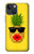 S2443 楽しい パイナップルサングラス 接吻 Funny Pineapple Sunglasses Kiss iPhone 14 Plus バックケース、フリップケース・カバー