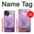 S2690 アメジスト結晶グラフィックプリント Amethyst Crystals Graphic Printed iPhone 14 Plus バックケース、フリップケース・カバー