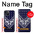 S3357 ネイビーブルーバンダナパターン Navy Blue Bandana Pattern iPhone 14 Plus バックケース、フリップケース・カバー